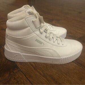 Puma White High-Top Sneakers
